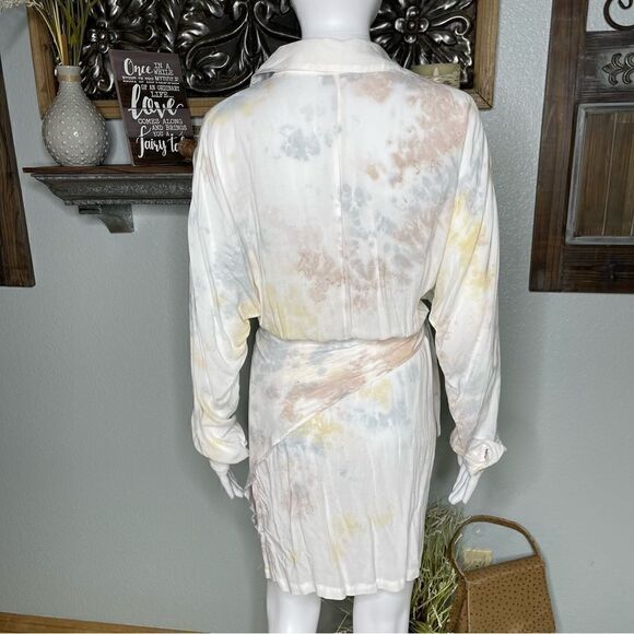Young Fabulous & Broke Raine Tie Dye Wrap Dress Women Size S - Picture 5 of 14